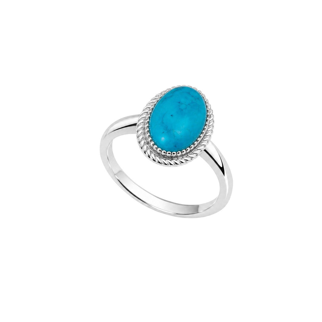 Beginnings Sterling Silver Blue Magnesite Ring R4016T