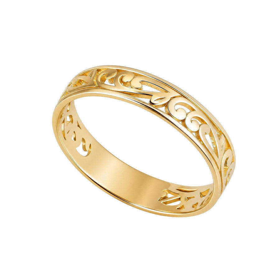 Beginnings Sterling Silver Gold Ring R4024