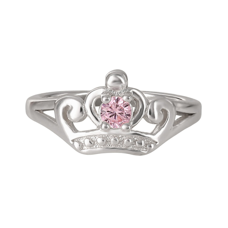 Disney Princess Sterling Silver Pink Zirconia Tiara - K Ring R900068ZPL-5 PH