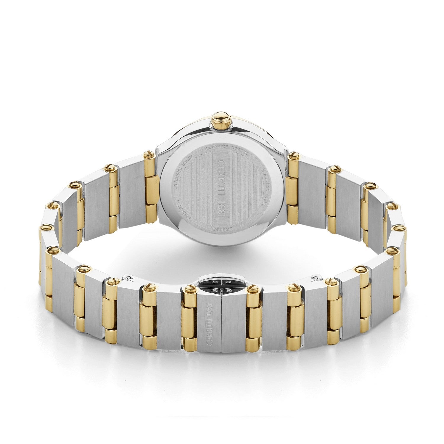 Cerruti Two-Tone Bracelet White Pearl Dial Watch CIWLG0008502