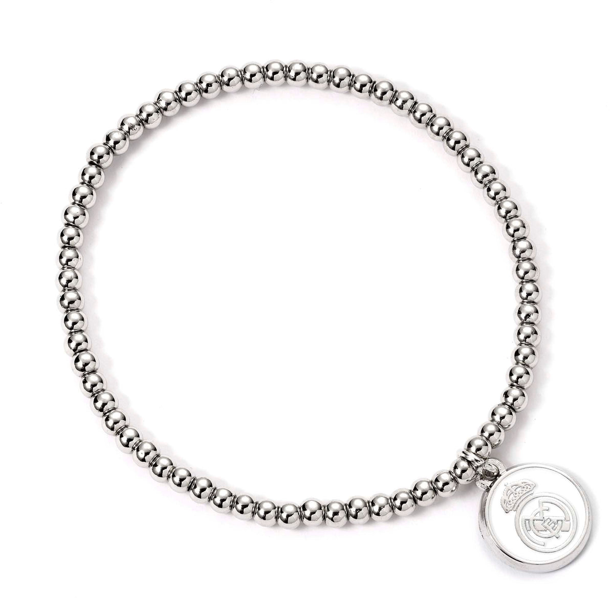 Real Madrid Silver Disc Ball Bead Bracelet RMBB0009