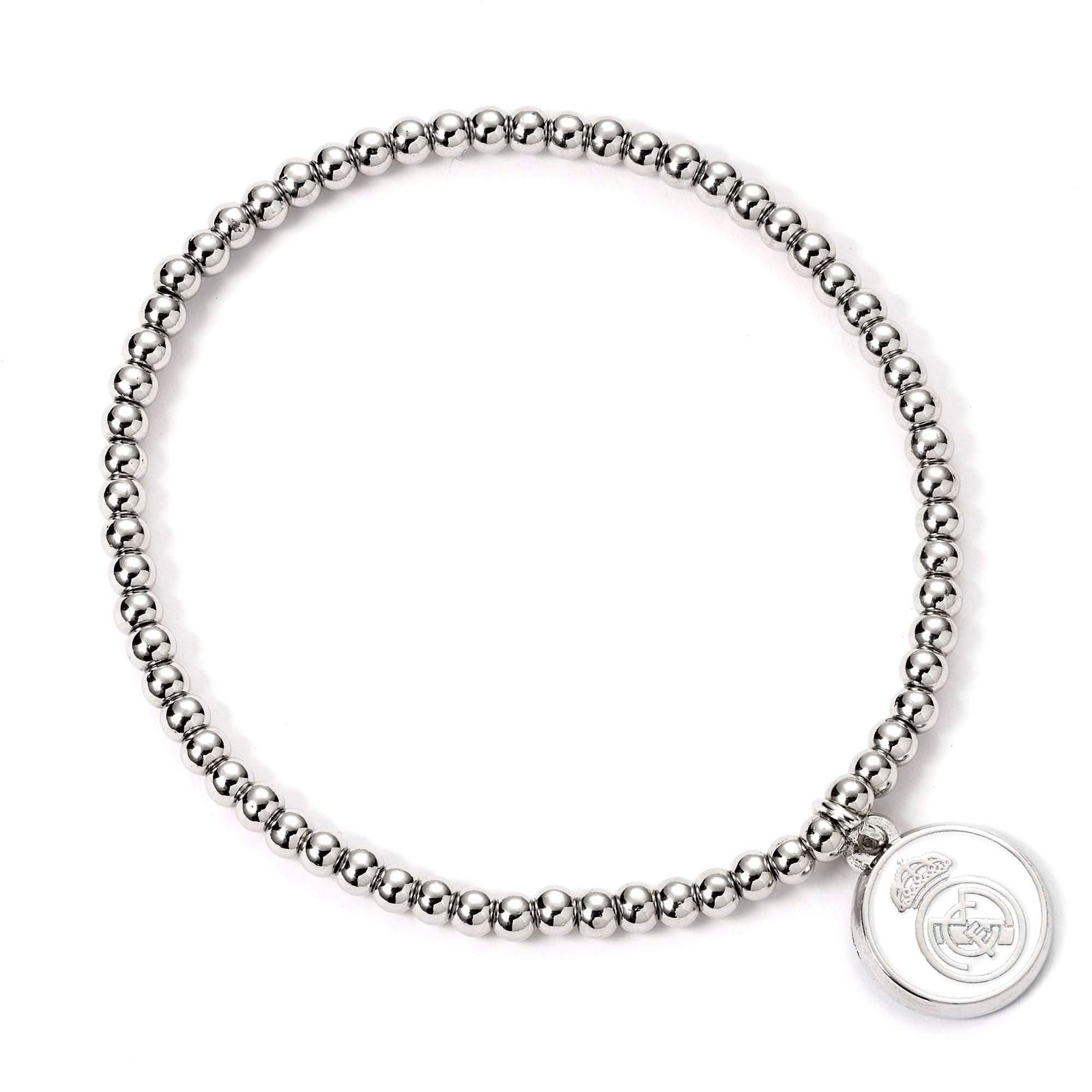Real Madrid Silver Disc Ball Bead Bracelet RMBB0009