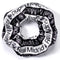 Real Madrid Black White Logo Hair Scrunchie RMHS0012