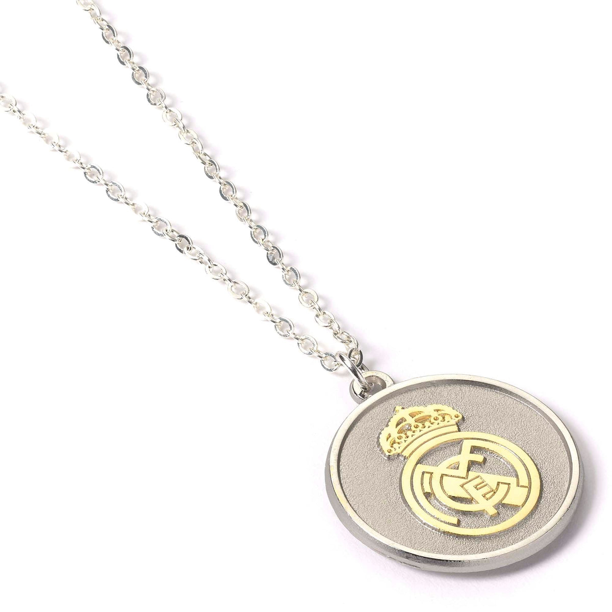Real Madrid Silver Pendant Gold Crest Necklace RMN00004