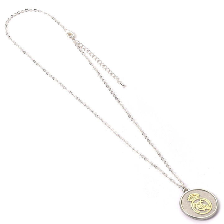 Real Madrid Silver Pendant Gold Crest Necklace RMN00004