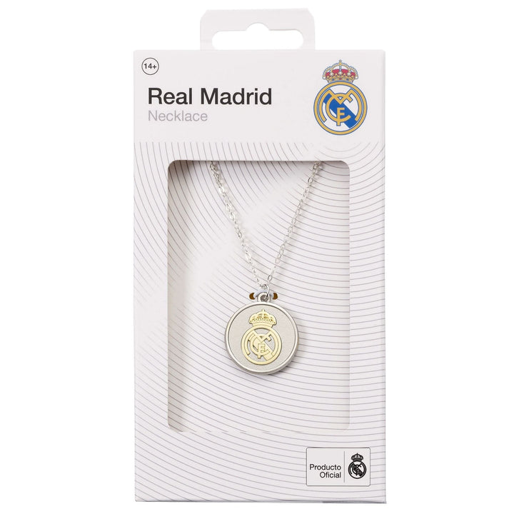 Real Madrid Silver Pendant Gold Crest Necklace RMN00004
