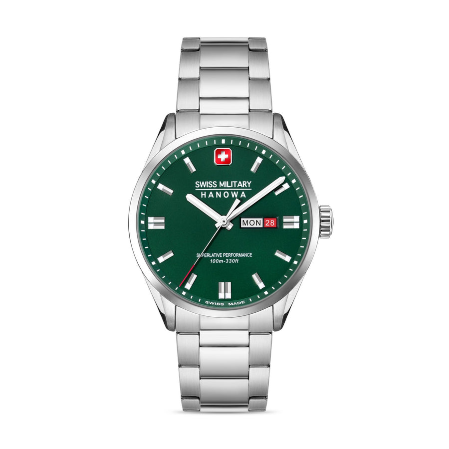 Swiss Military Roadrunner Maxed Silver Green Watch SMWGH0001603