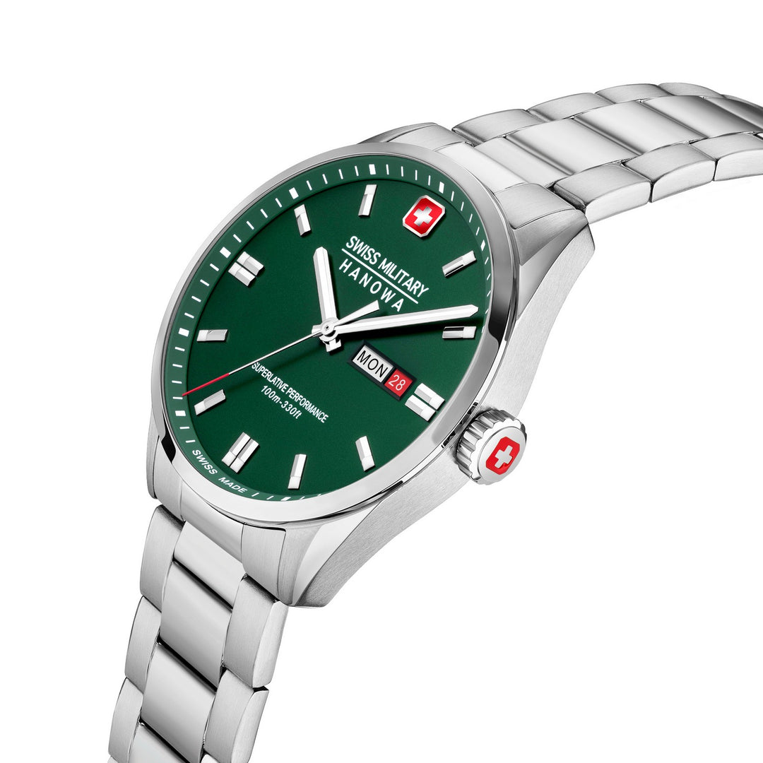 Swiss Military Roadrunner Maxed Silver Green Watch SMWGH0001603