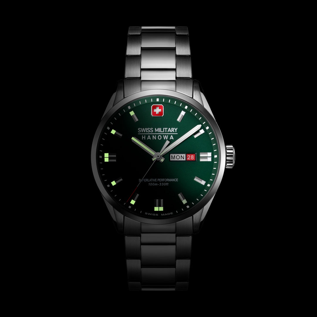 Swiss Military Roadrunner Maxed Silver Green Watch SMWGH0001603