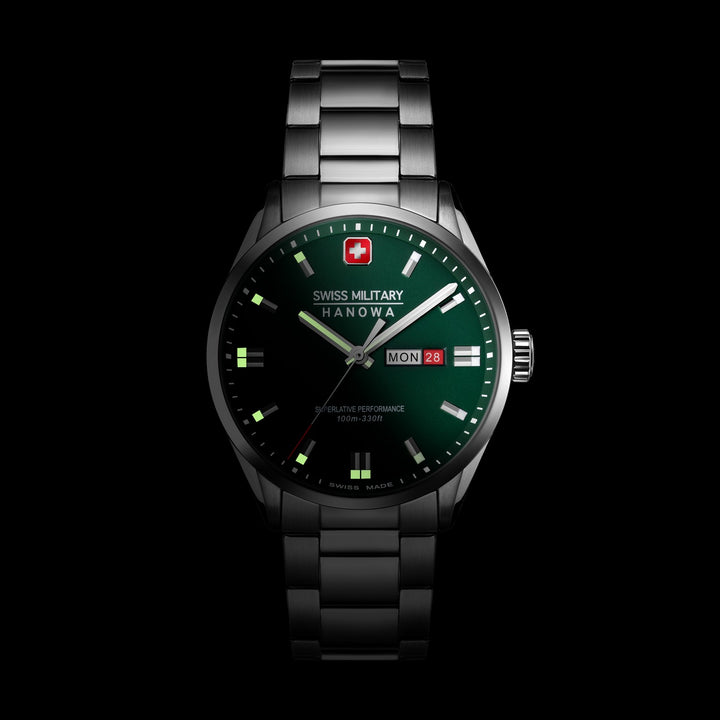 Swiss Military Roadrunner Maxed Silver Green Watch SMWGH0001603