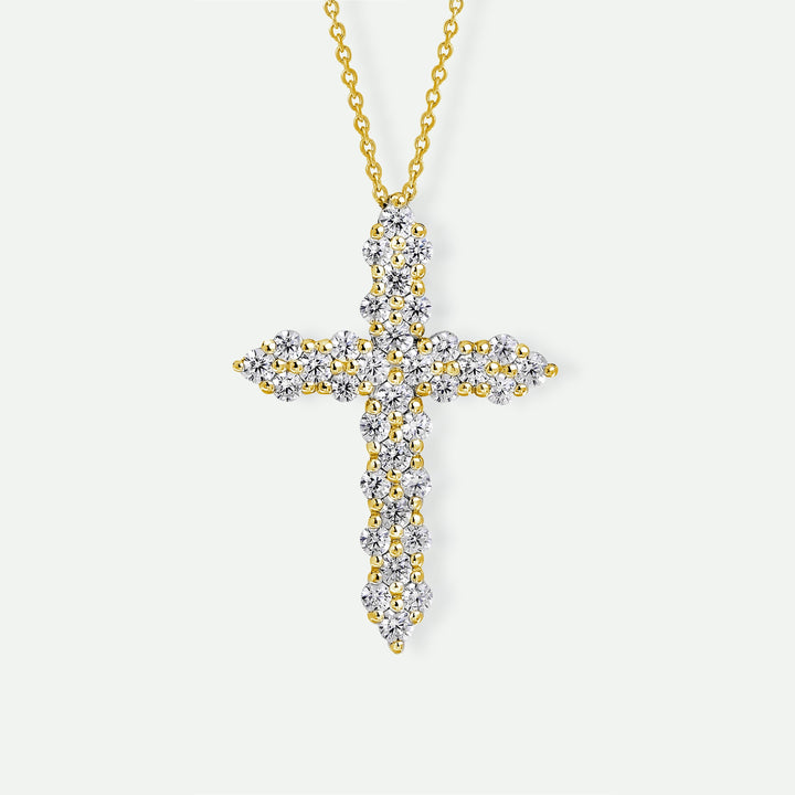 Rita | 9ct Yellow Gold 0.53ct tw Lab Grown Diamond Cross Pendant