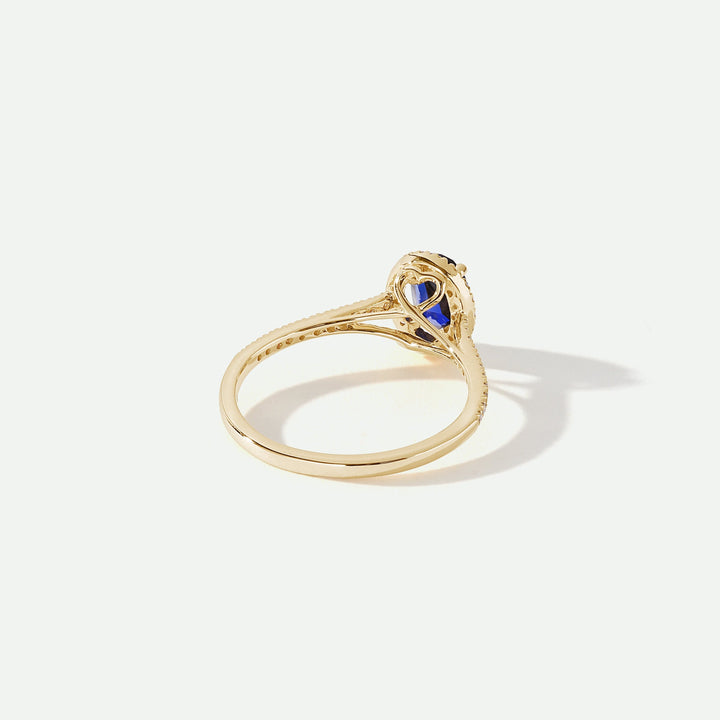Rosalind | 9ct Yellow Gold 0.20ct tw Lab Grown Diamond and Created Sapphire Ring-3