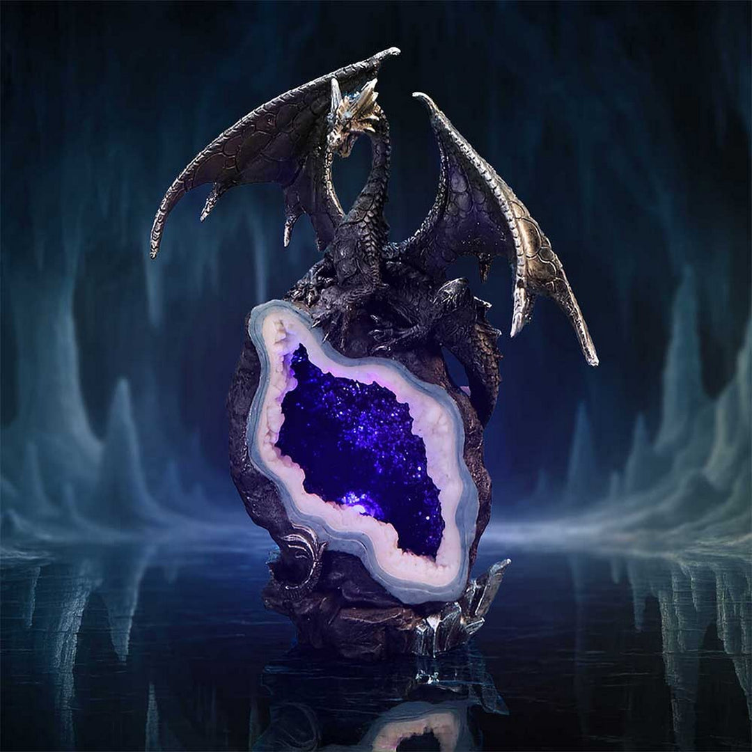 Midnight Custodian Light Up Dragon Figurine S7449A26