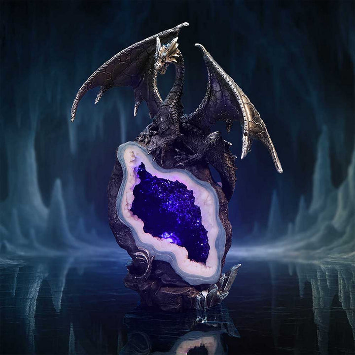 Midnight Custodian Light Up Dragon Figurine S7449A26
