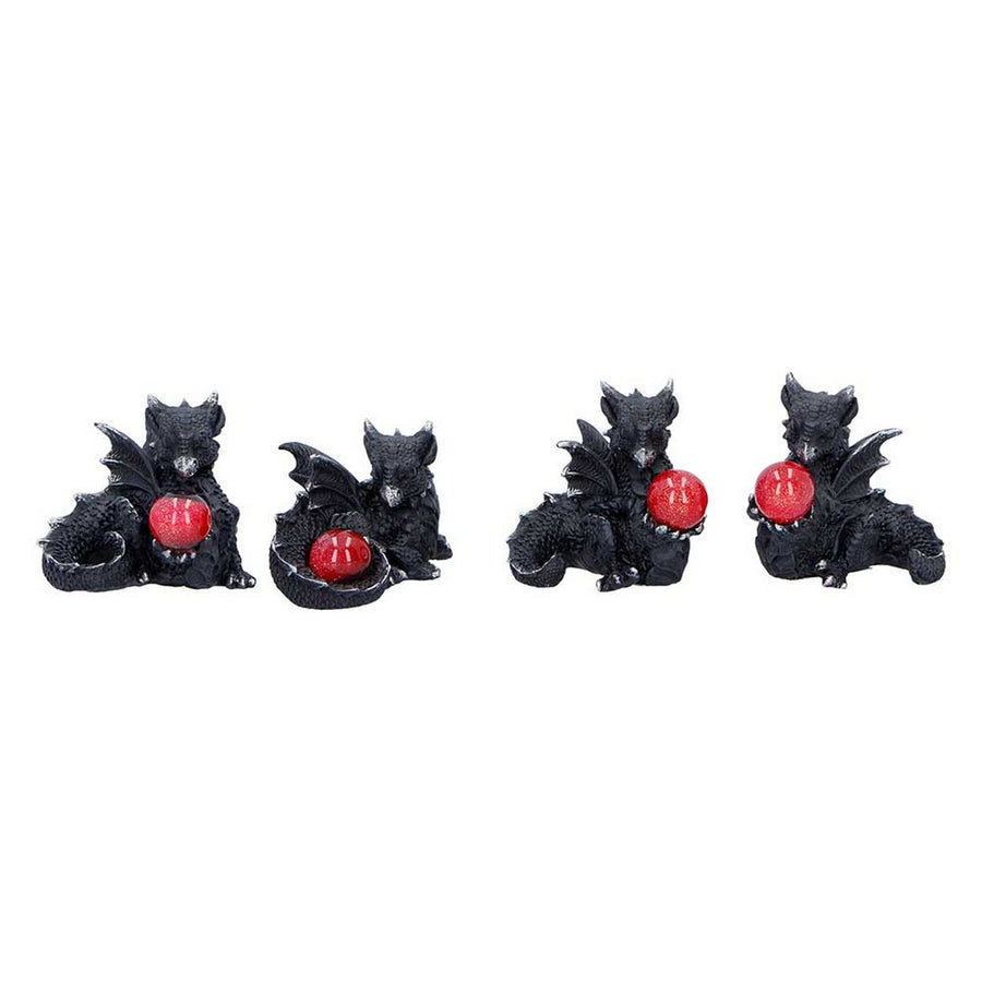 Midnight Treasures Mini Dragon Figurine Set of 4 S7451A26