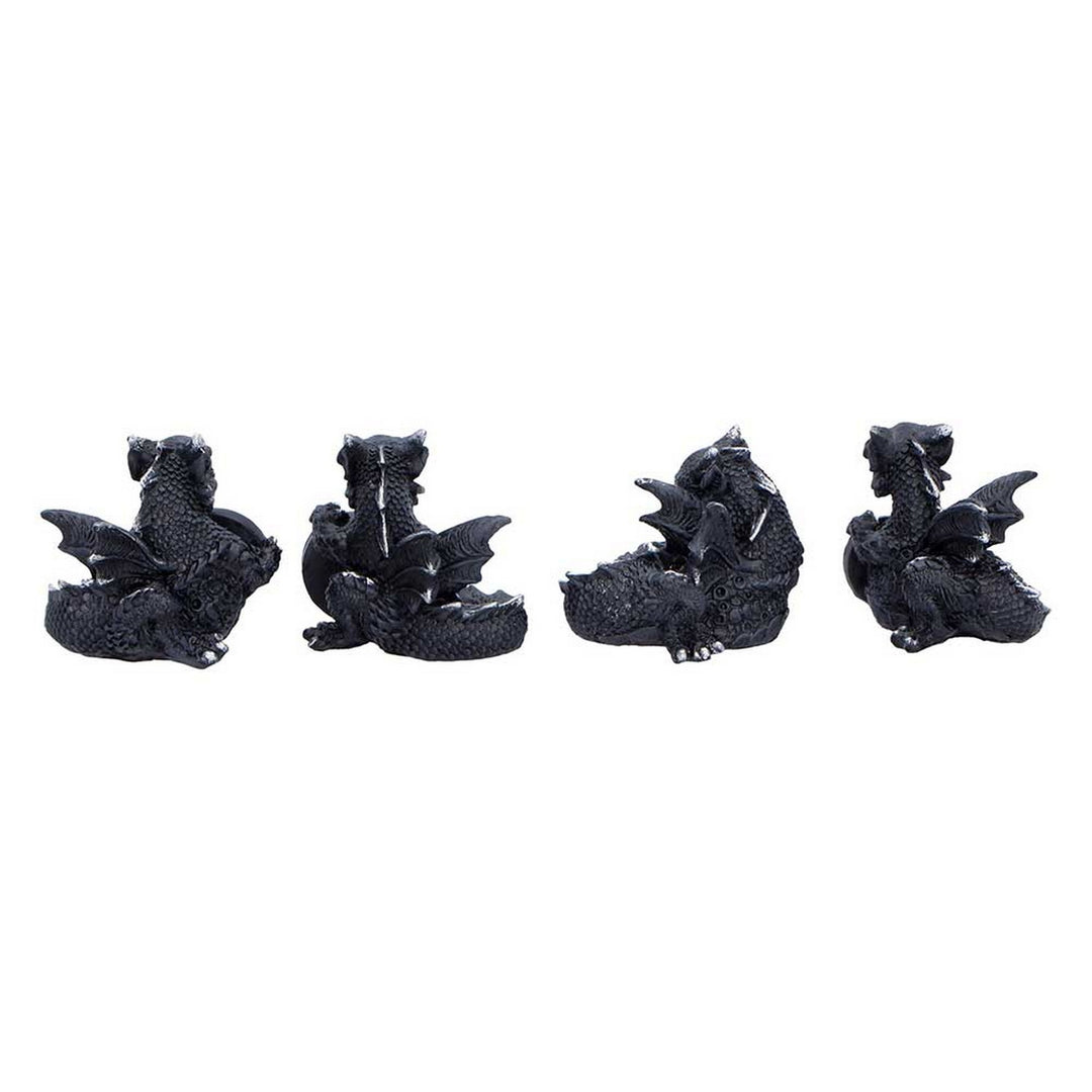 Midnight Reward Mini Dragon Figurine Set of 4 S7452A26