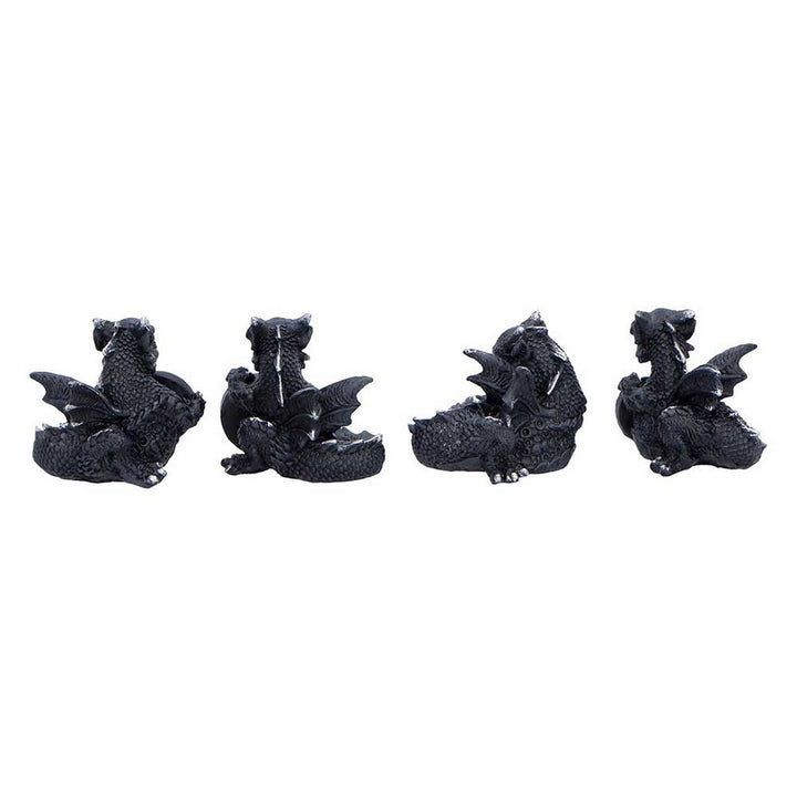 Midnight Reward Mini Dragon Figurine Set of 4 S7452A26