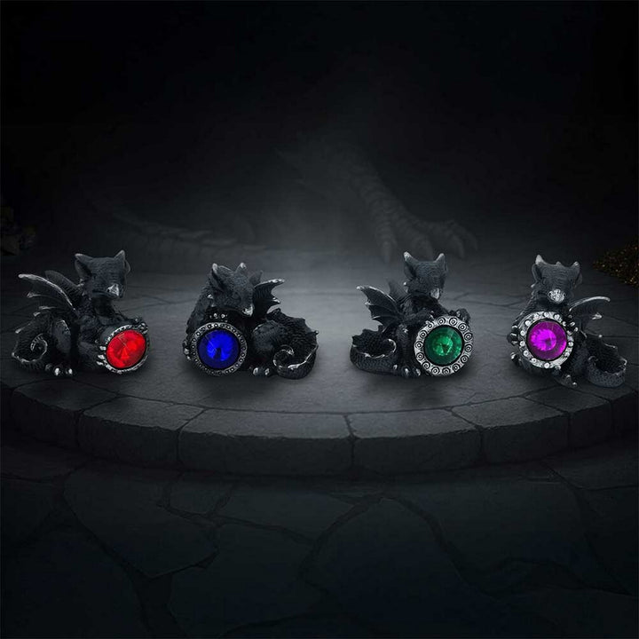 Midnight Reward Mini Dragon Figurine Set of 4 S7452A26