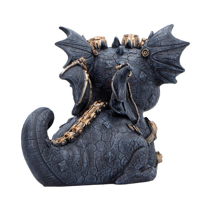 Gearling Black Steampunk Dragon 14.6cm S7637B26