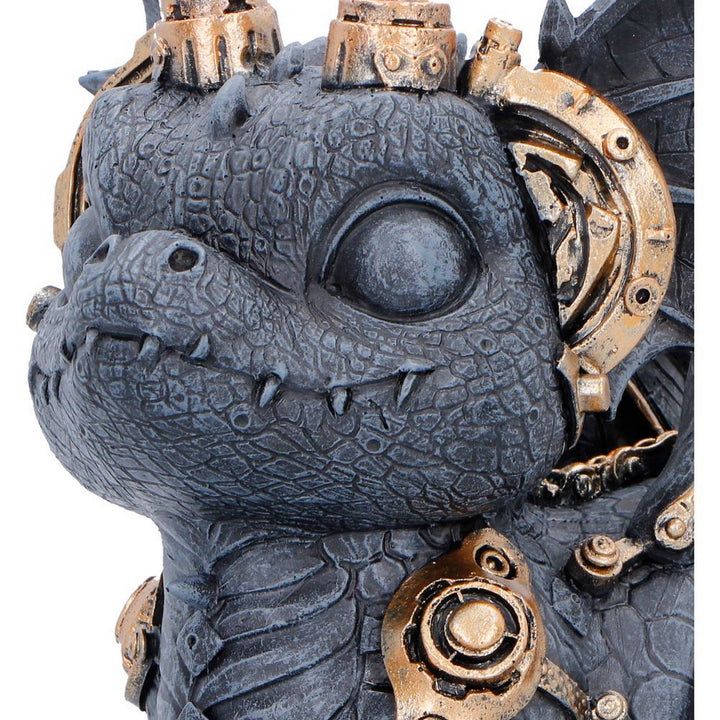 Gearling Black Steampunk Dragon 14.6cm S7637B26