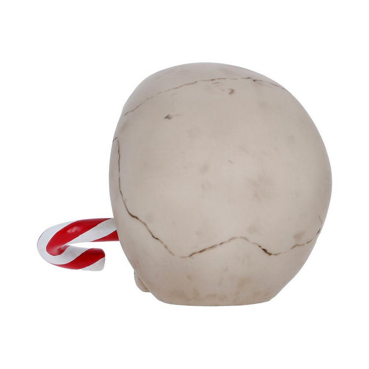 Frostbite Candy Cane LED Skull Figurine 12cm S7640B26