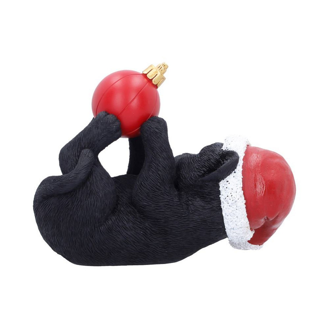 Cat in Santa Hat Playing With Bauble 13.5cm S7674B26