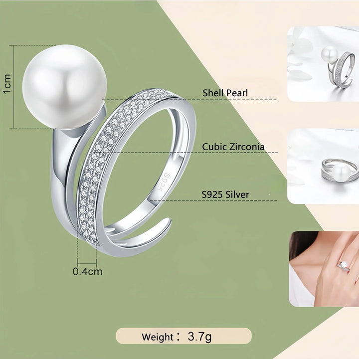 Adjustable Shell Beads Ring