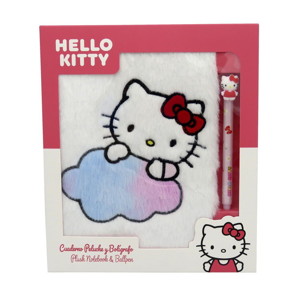 Hello Kitty & Friends 2 Pcs Sanrio Plush Ball Pen Set Notebook SET37-01HK