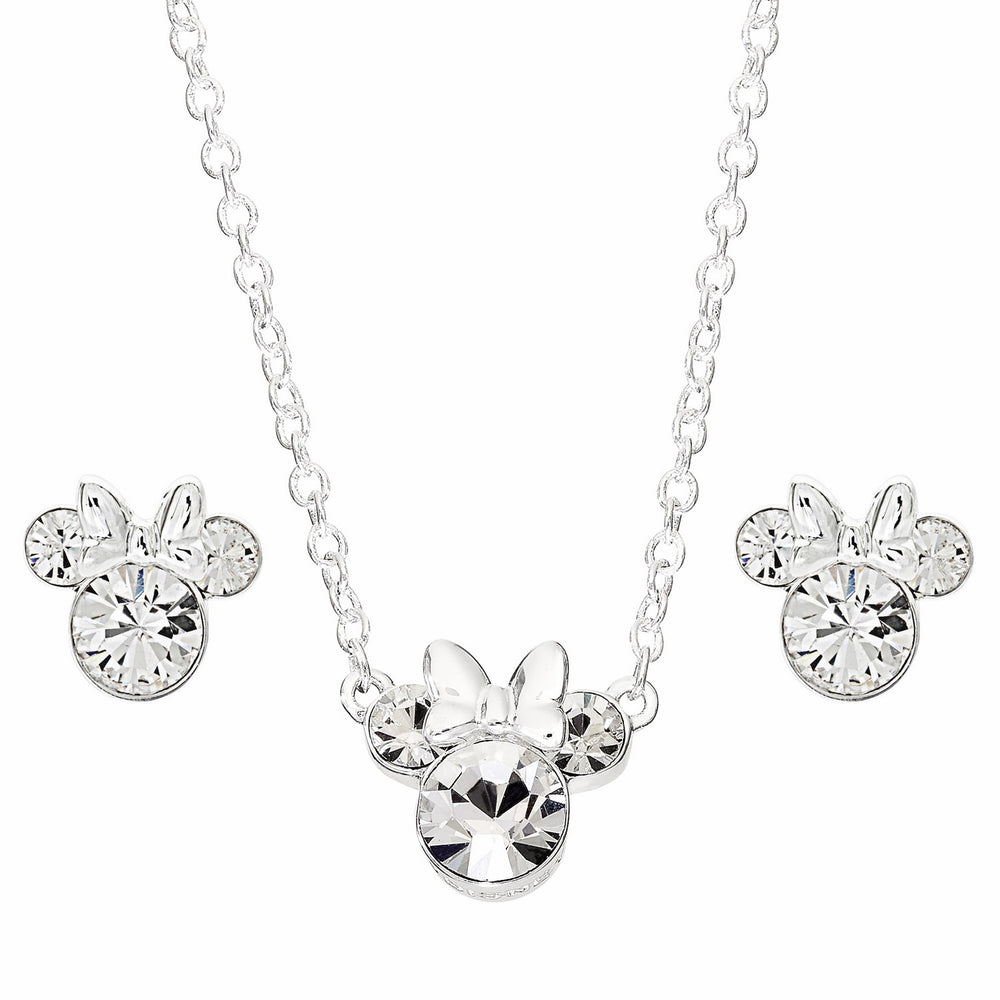 Disney Minnie Silver Plated Necklace And Stud Earring Set SF00111SRWL.PH