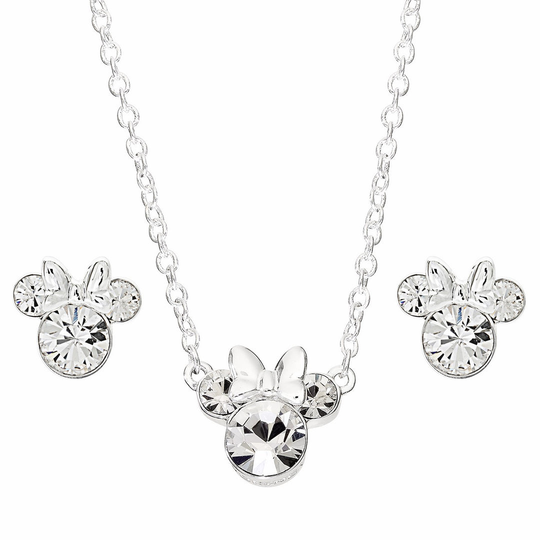 Disney Minnie Silver Plated Necklace And Stud Earring Set SF00111SRWL.PH