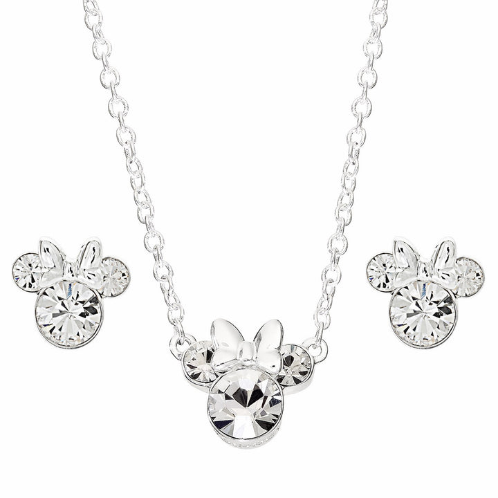 Disney Minnie Silver Plated Necklace And Stud Earring Set SF00111SRWL.PH