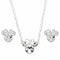 Disney Mickey & Minnie Silver Plated And Stud Earring Set Sterling Necklace SF00111SRWL.PH