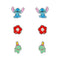 Disney Brass Slv Plt Stitch 3Pc Stud Set Earring SF00468SL.PA