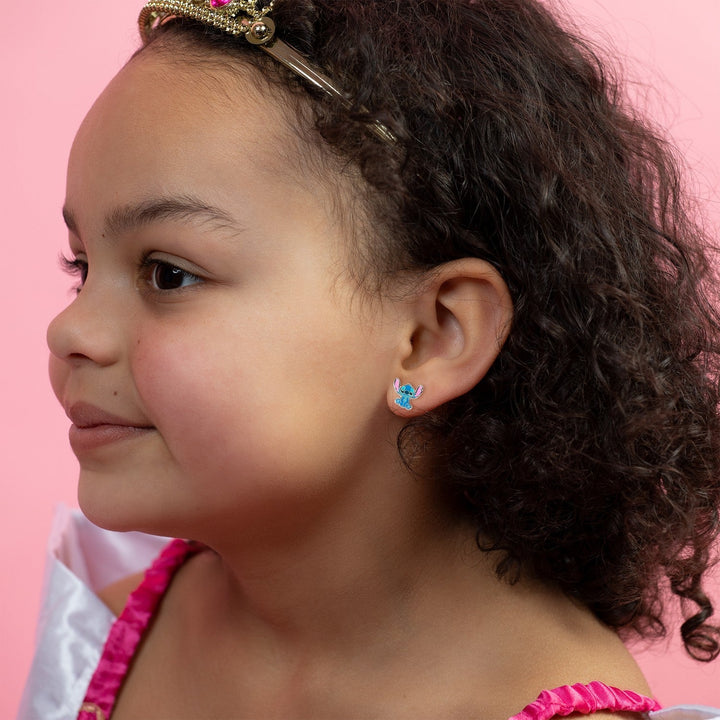 Disney Brass Slv Plt Stitch 3Pc Stud Set Earring SF00468SL.PA