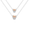 Disney Mickey & Minnie Brass Tt Plt 18" 16" + 2" Cz Mother/Daughter Mouse Necklaces Set SF00486TZWL.PH