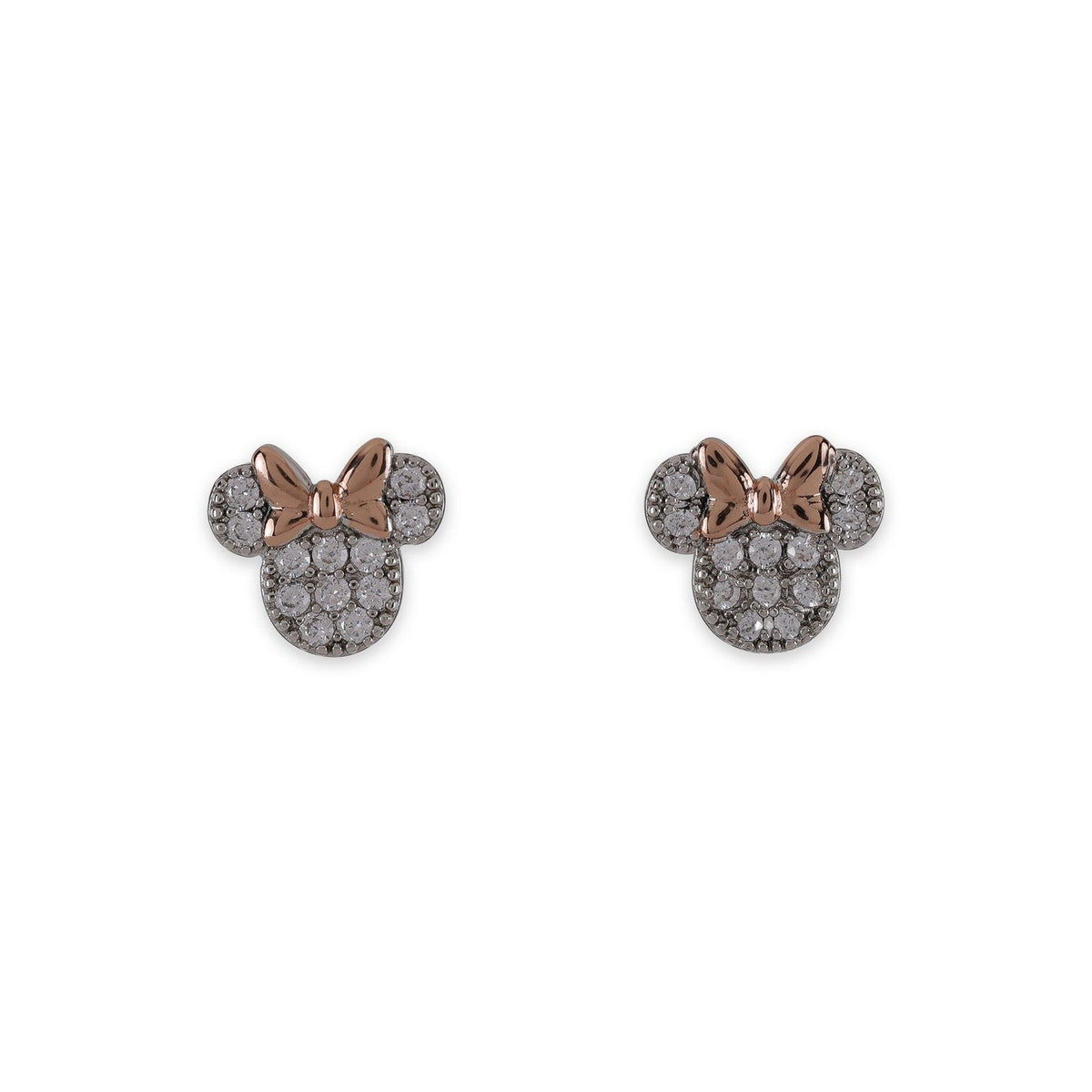 Disney Mickey & Minnie Silver Plated And Stud Earring Set Sterling Necklace SF00893SZWL.PH