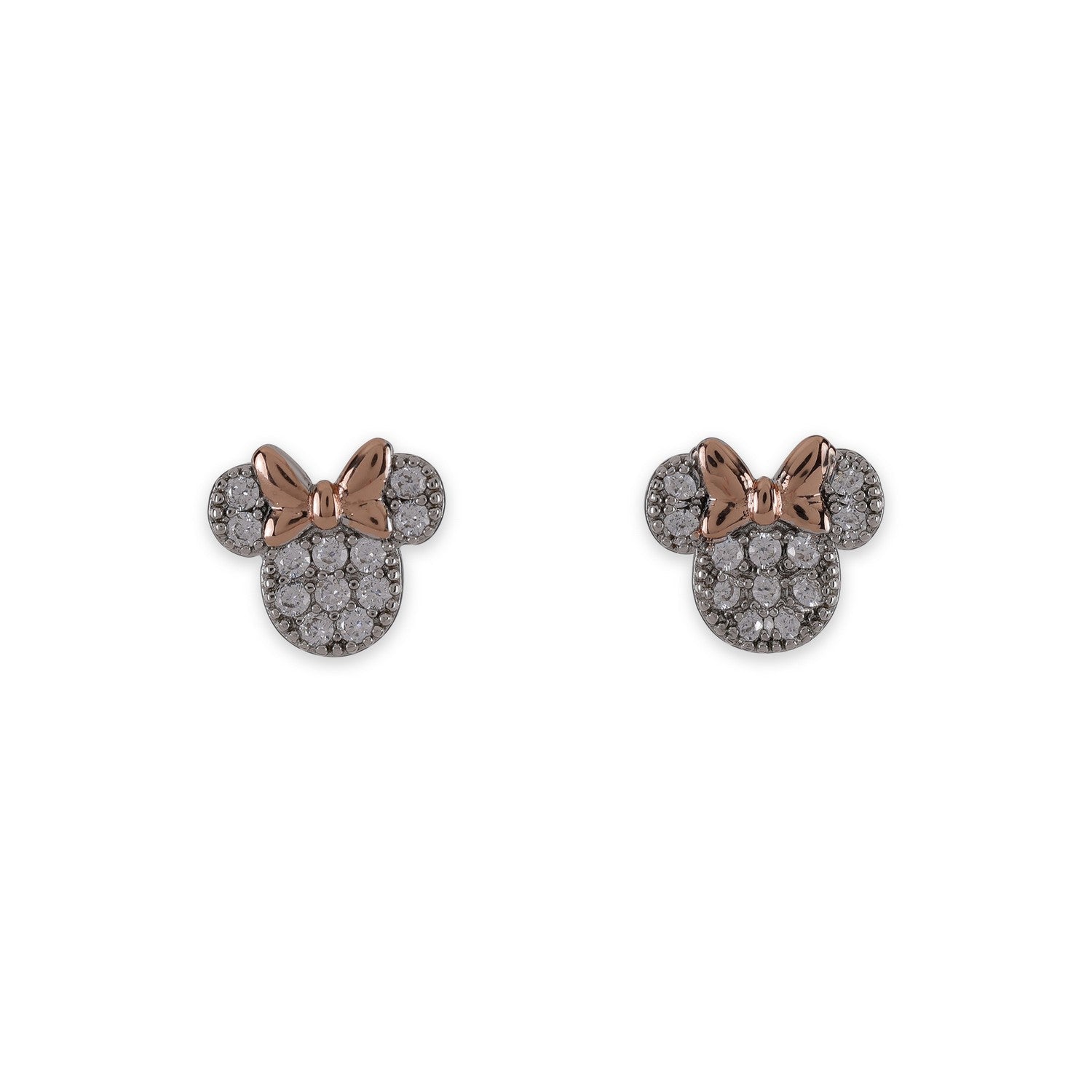 Disney Mickey & Minnie Silver Plated And Stud Earring Set Sterling Necklace SF00893SZWL.PH