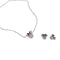 Jewelry set with necklace and earrings on a white background
