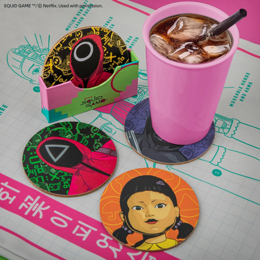 Squid Game Set Of 4 Squid Game Coasters CR4141