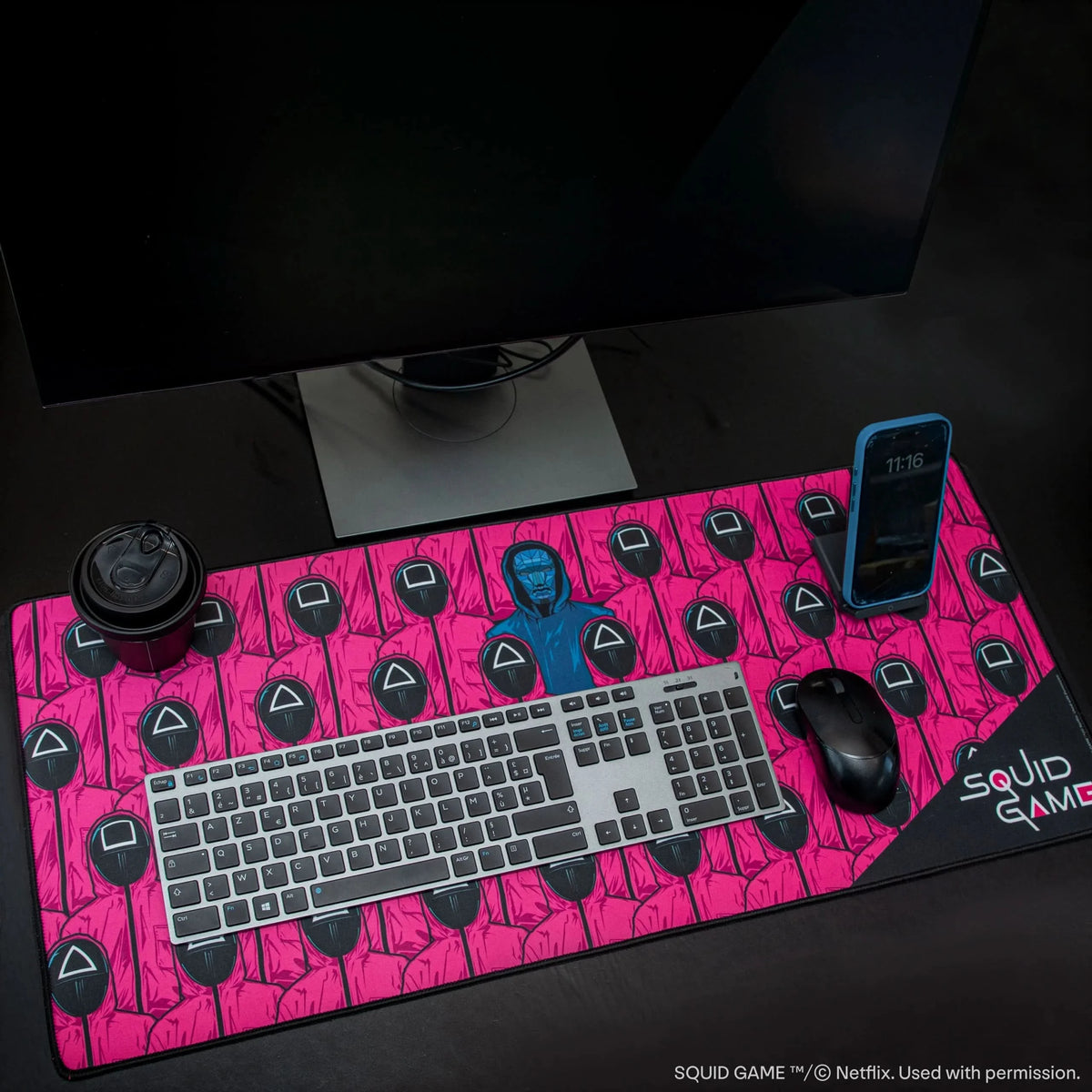 Squid Game Front Man And Guards Desk Mat CR2540