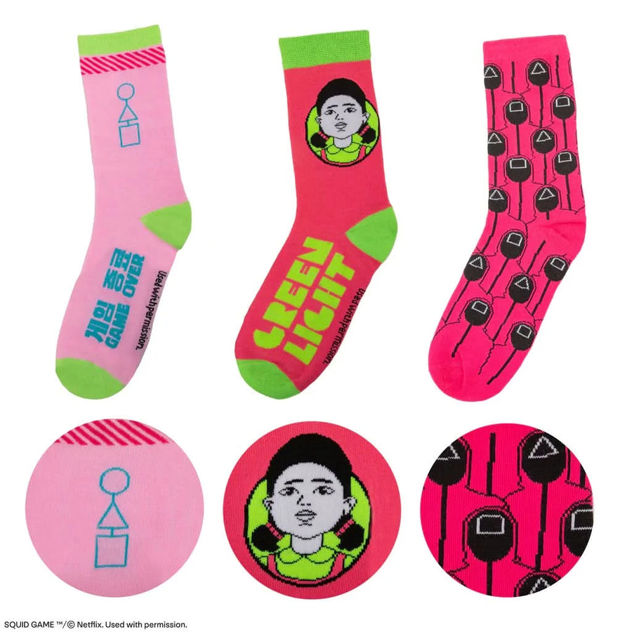 Squid Game Set Of 3 Squid Game Socks CR1645