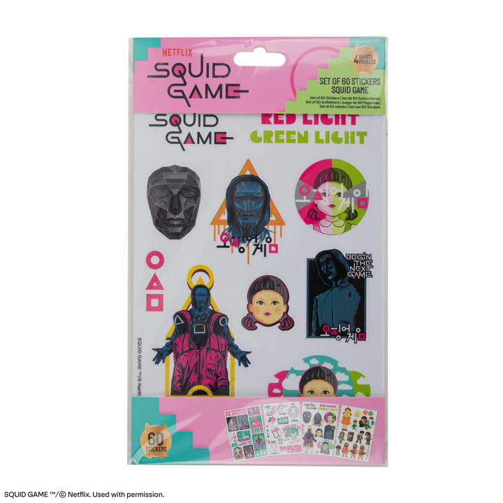 Squid Games Set of 4 Sheets Stickers Squid Game CR5420