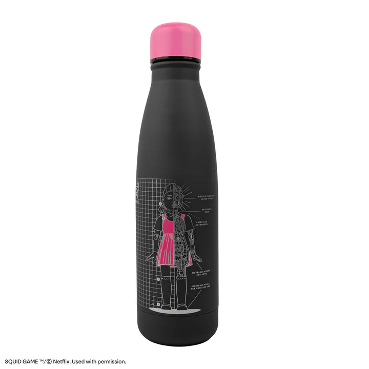 Squid Games Water Bottle  Young-hee Blueprint Black CR4045
