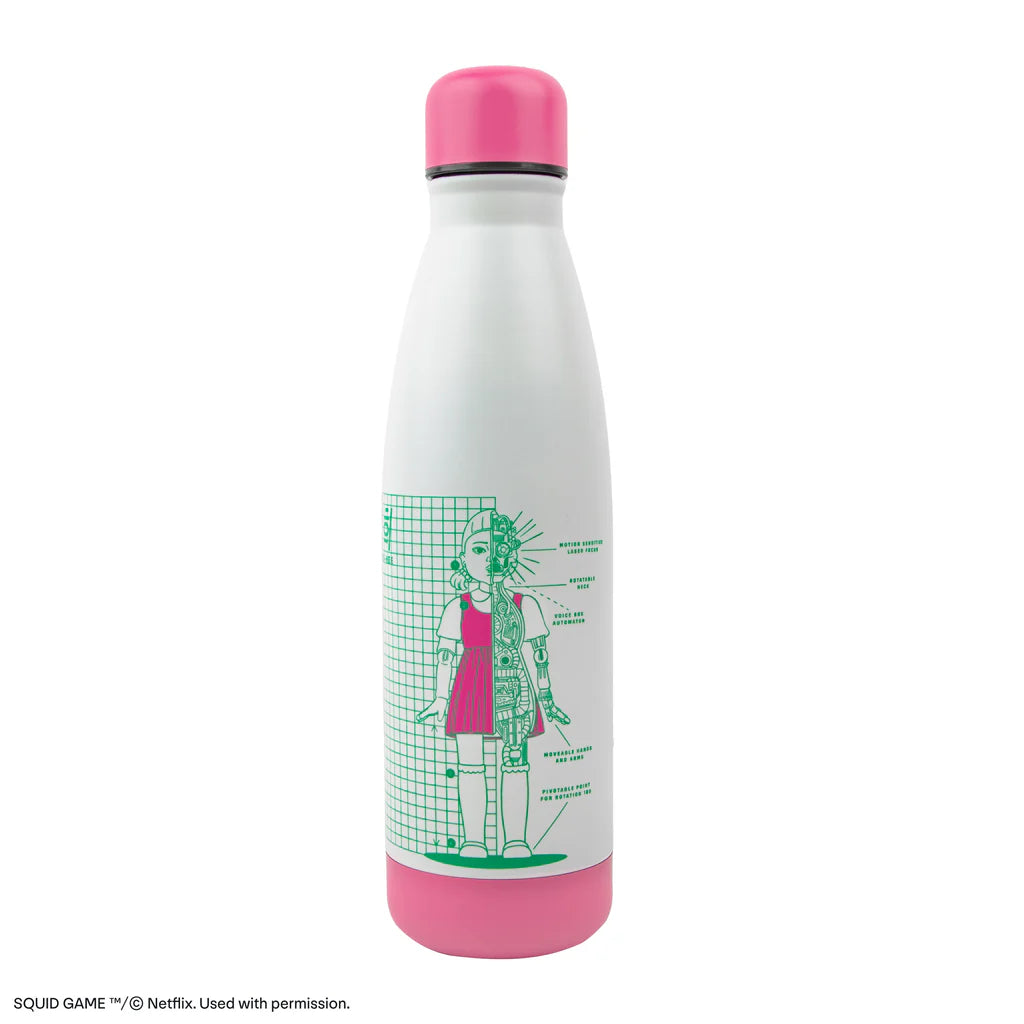 Squid Games Water Bottle  Young-hee Blueprint White CR4044