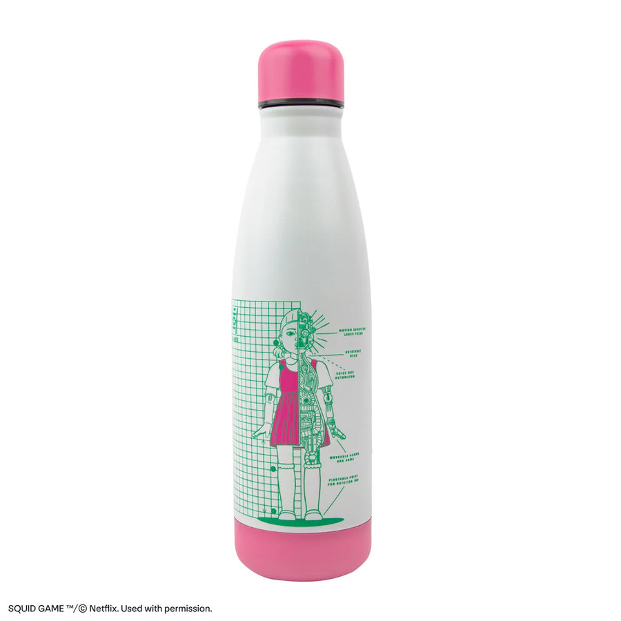 Squid Games Water Bottle  Young-hee Blueprint White CR4044