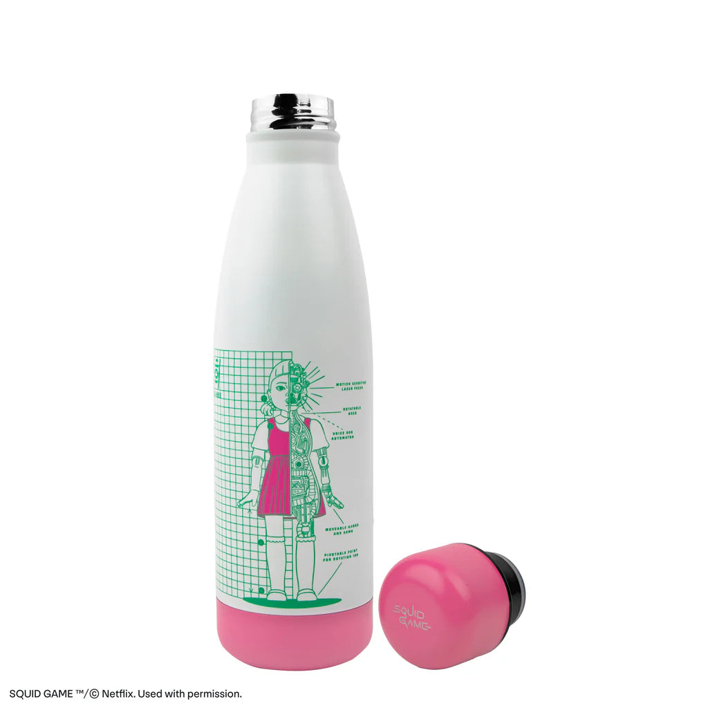 Squid Games Water Bottle  Young-hee Blueprint White CR4044