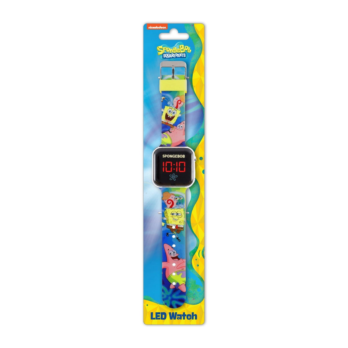 Kids Film And Cartoon Spongebob Patrick Printed Strap Led Watch SGB4160