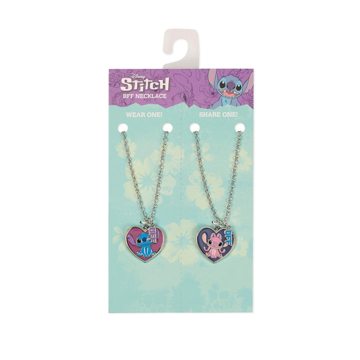Disney Stitch And Angel Bff Set Necklace SH00898RL-16.PH
