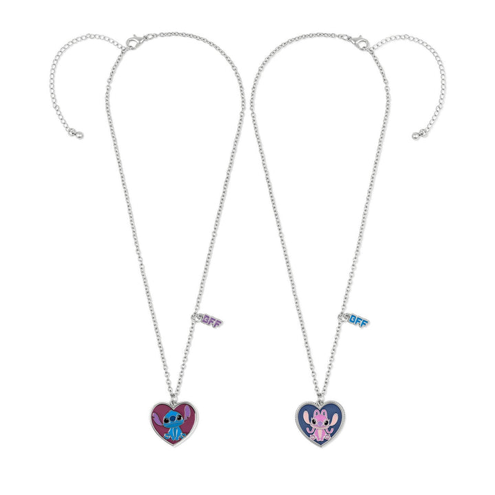 Disney Stitch And Angel Bff Set Necklace SH00898RL-16.PH