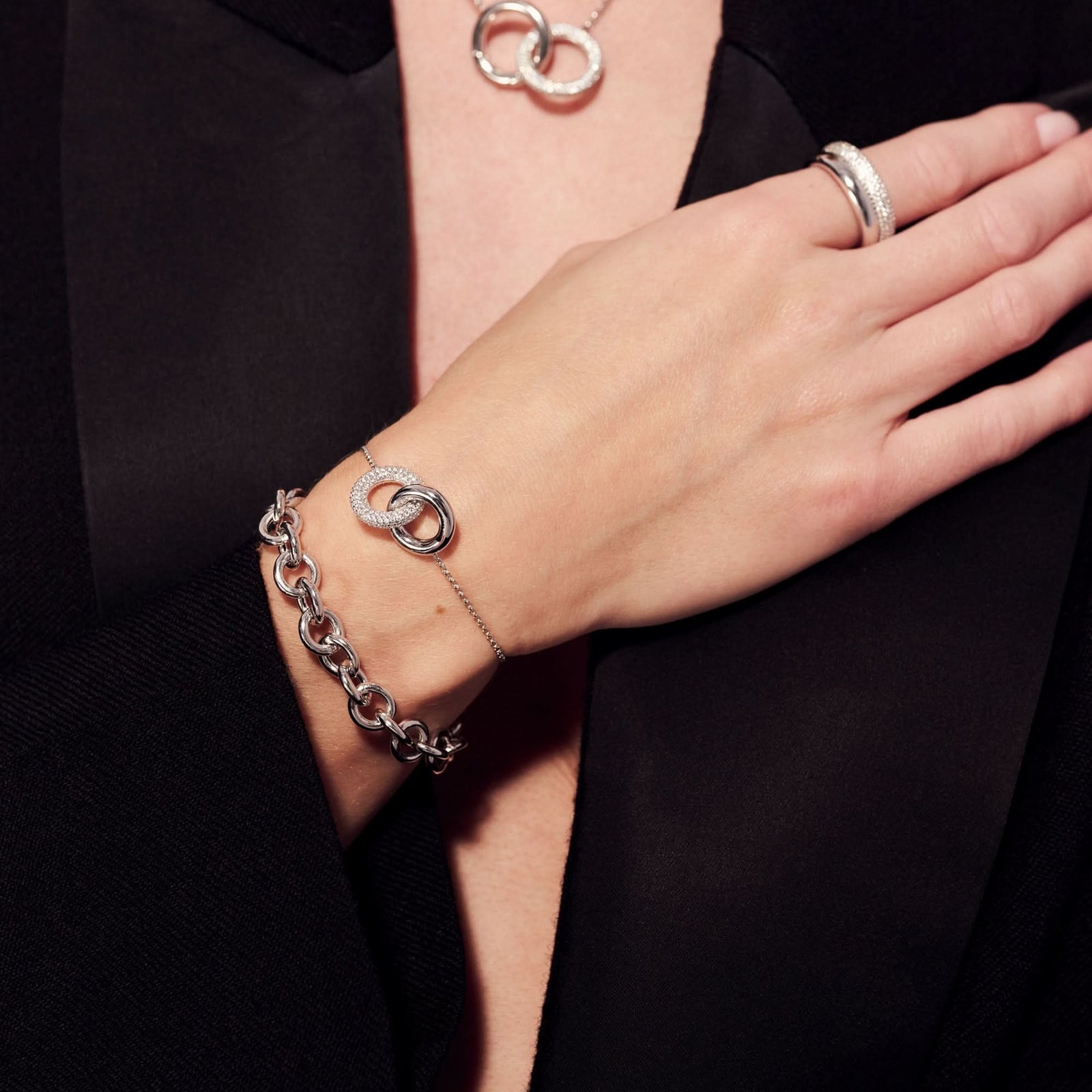 Sterling Silver Carrara Bracelet SJ-B2477-CZ